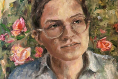 Mädchen mit Rosen
