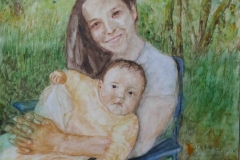 Mutter mit Kind im Grünen, 2019