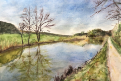 Alter Kanal im Frühling